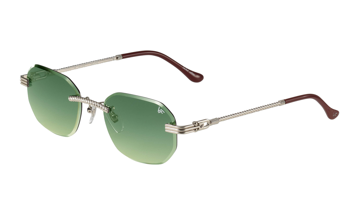 Hustler Rimless Drill Mount 24KT White Gold / Green / Yellow DMHU2 0052 42A6