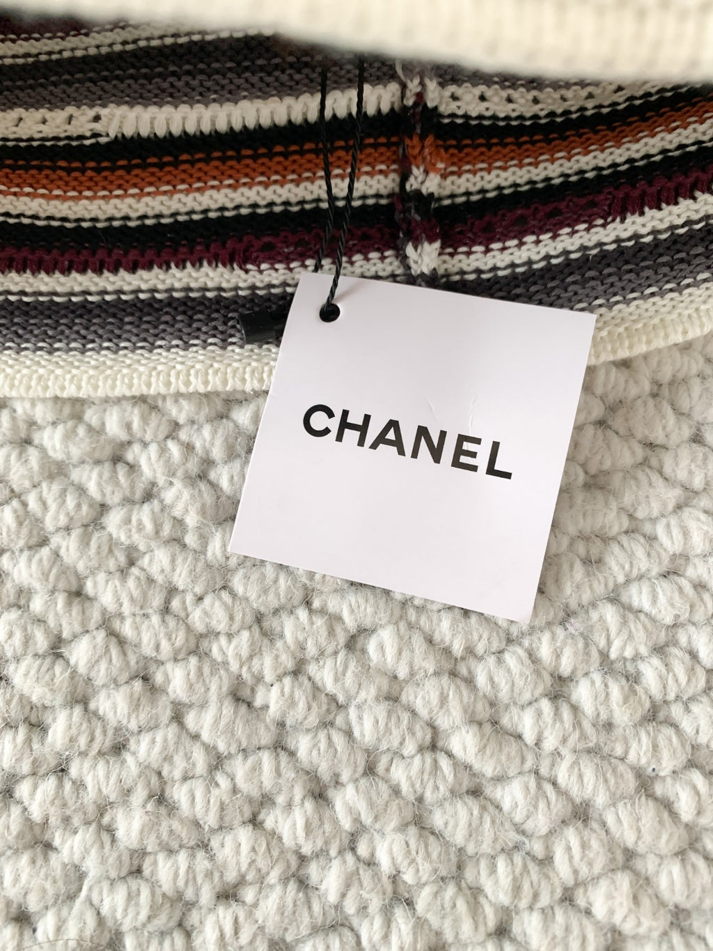 Chanel Cloche Hat Cotton Mixed Fibers Metal Multicolor #384926
