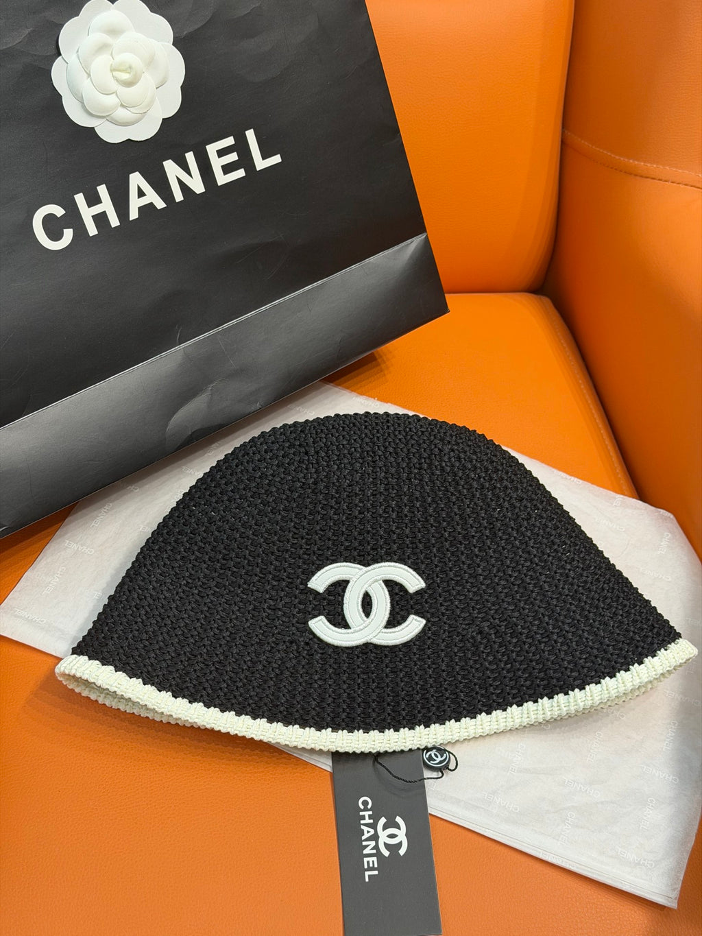 Chanel Woven Bucket Hat #385039