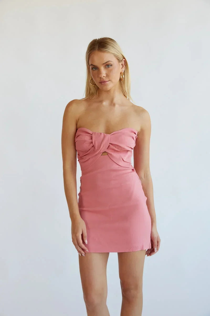 Kynlee Twist Front Mini Dress