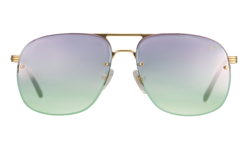 Snatch Bevel Rimless Drill Mount 18KT Yellow Gold / Pastel Mauve Gradient DMSN2 0009 48C2