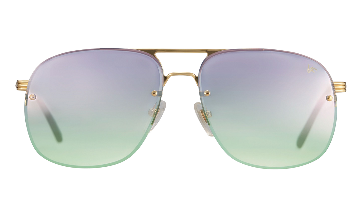 Snatch Bevel Rimless Drill Mount 18KT Yellow Gold / Pastel Mauve Gradient DMSN2 0009 48C2