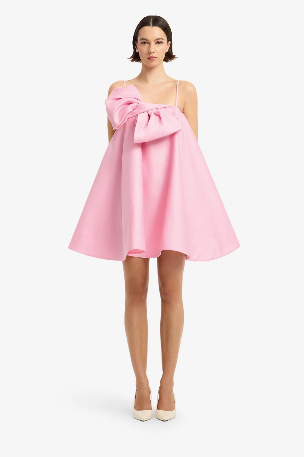 Chelsea Bow Mini Dress - Pink
