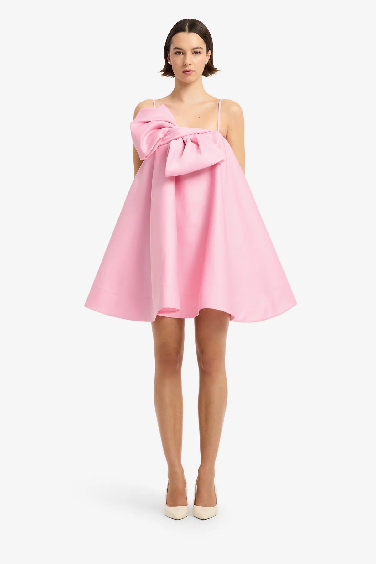 Chelsea Bow Mini Dress - Pink