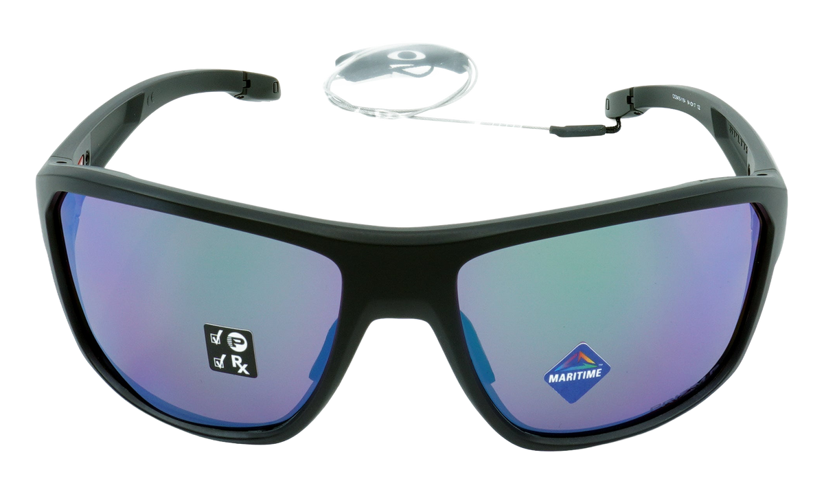 Split Shot Polarized Sunglasses Matte Black / PRIZM Maritime Polarized OO9416 11