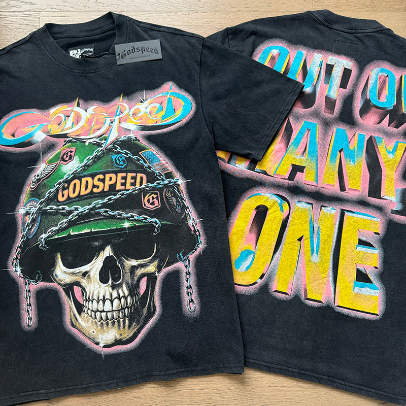 Godspeed Out of Many One Skull Tee