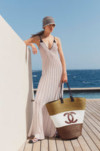 Chanel Cloche Hat Cotton Mixed Fibers Metal Multicolor #384926