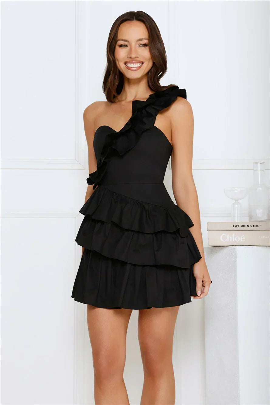 Precious Time One Shoulder Mini Dress