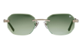 Hustler Rimless Drill Mount 24KT White Gold / Army Green DMHU2 0040 42D5