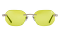 Hustler Rimless Drill Mount 24KT White Gold / Citrus Yellow DMHU2 0038 42D3