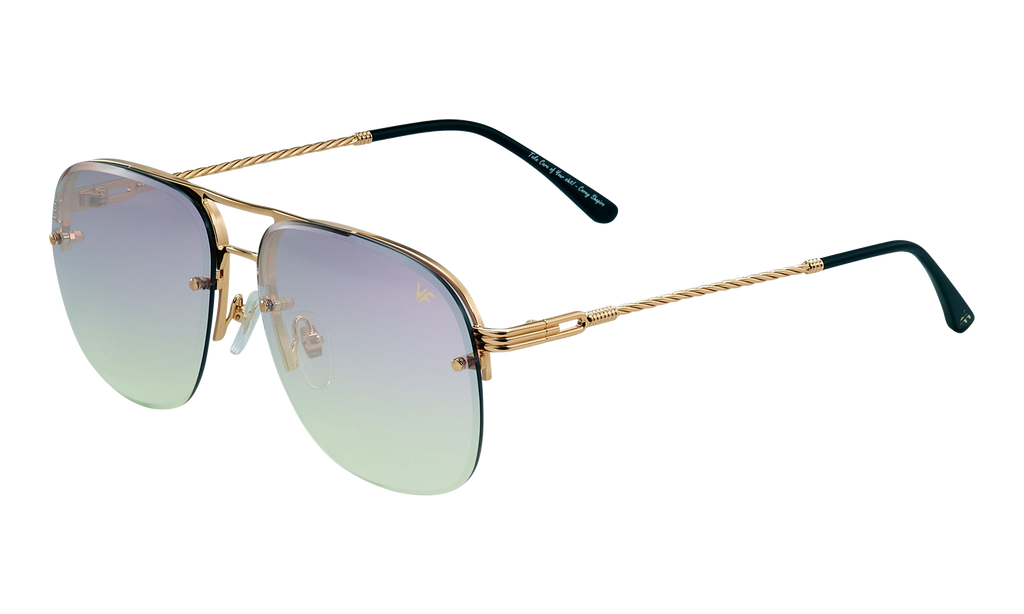 Snatch Bevel Rimless Drill Mount 18KT Yellow Gold / Pastel Mauve Gradient DMSN2 0009 48C2