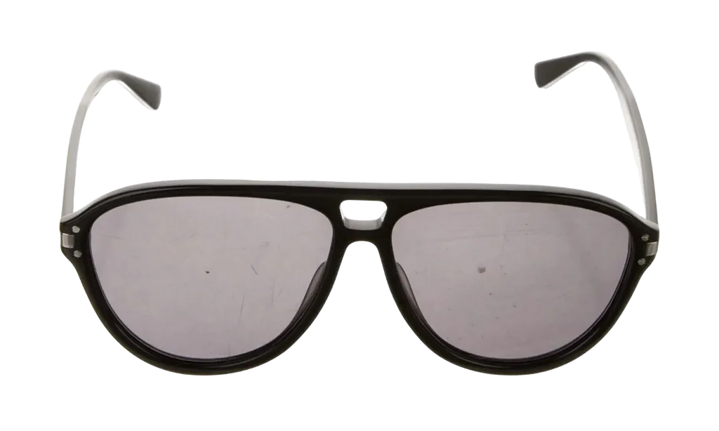 Aviator Logo Sunglasses Black / Black / Silver XA41764AC BBS