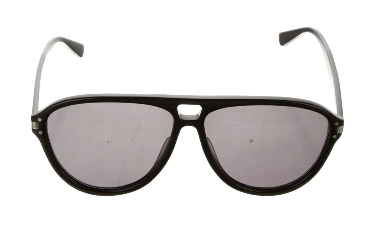 Aviator Logo Sunglasses Black / Black / Silver XA41764AC BBS