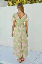 Blossom Season Maxi Dress Green