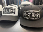 Chrome Hearts Men's Women's Black Letter Embroidered Hip Hop Baseball Cap Casual Duck Tongue Hat #76461