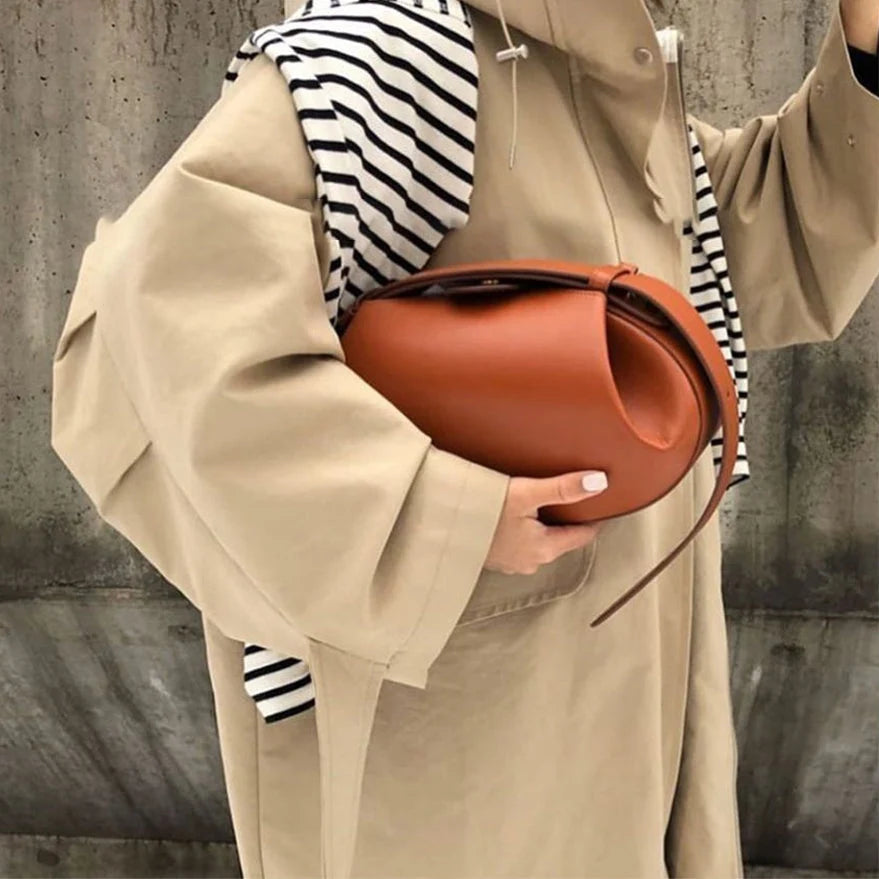 Sculptural Round Shoulder Bag