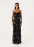 Celandine Beaded Maxi Dress - Black