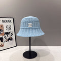 Chanel CC Knit Bucket Hat – Light Blue
