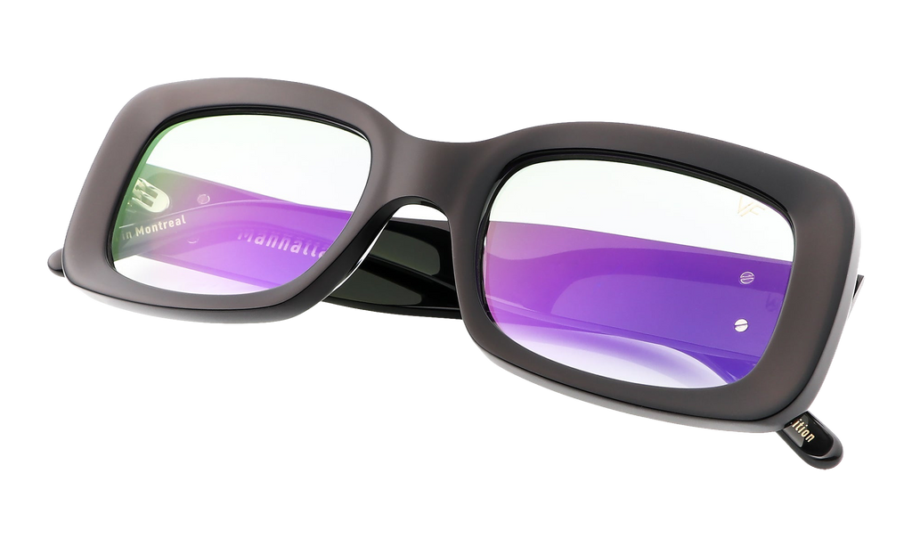 Manhattan Acetate Glossy Black / Neon Green Flash Purple VFMA2 0004 16A6