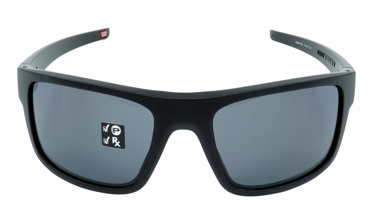 Drop Point Sunglasses Matte Black / Grey Polarized OO9367 10