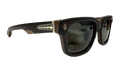 Lilith Wood Frame Sunglasses Ebony Walnut Silver CHRM1094