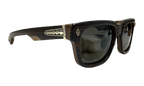 Lilith Wood Frame Sunglasses Ebony Walnut Silver CHRM1094