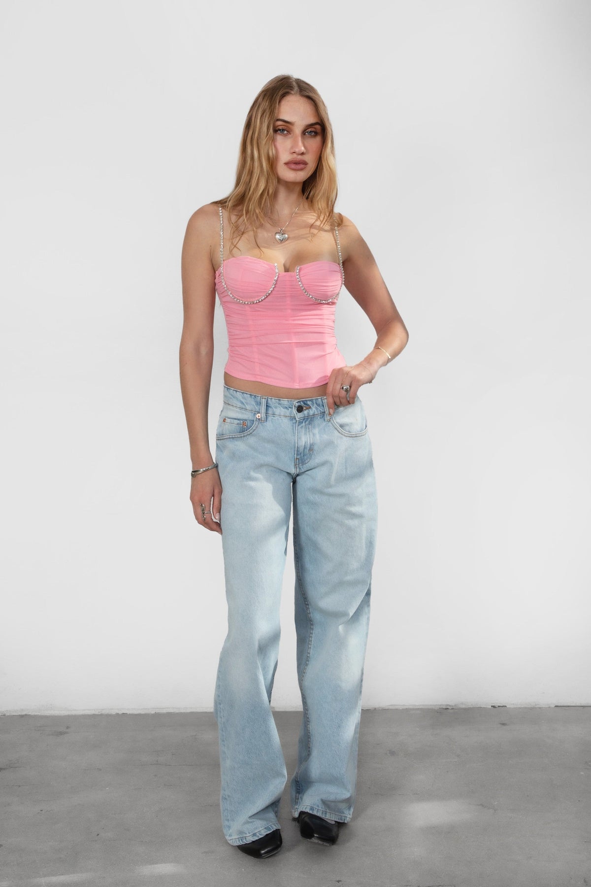 Gem Embellished Cami Top