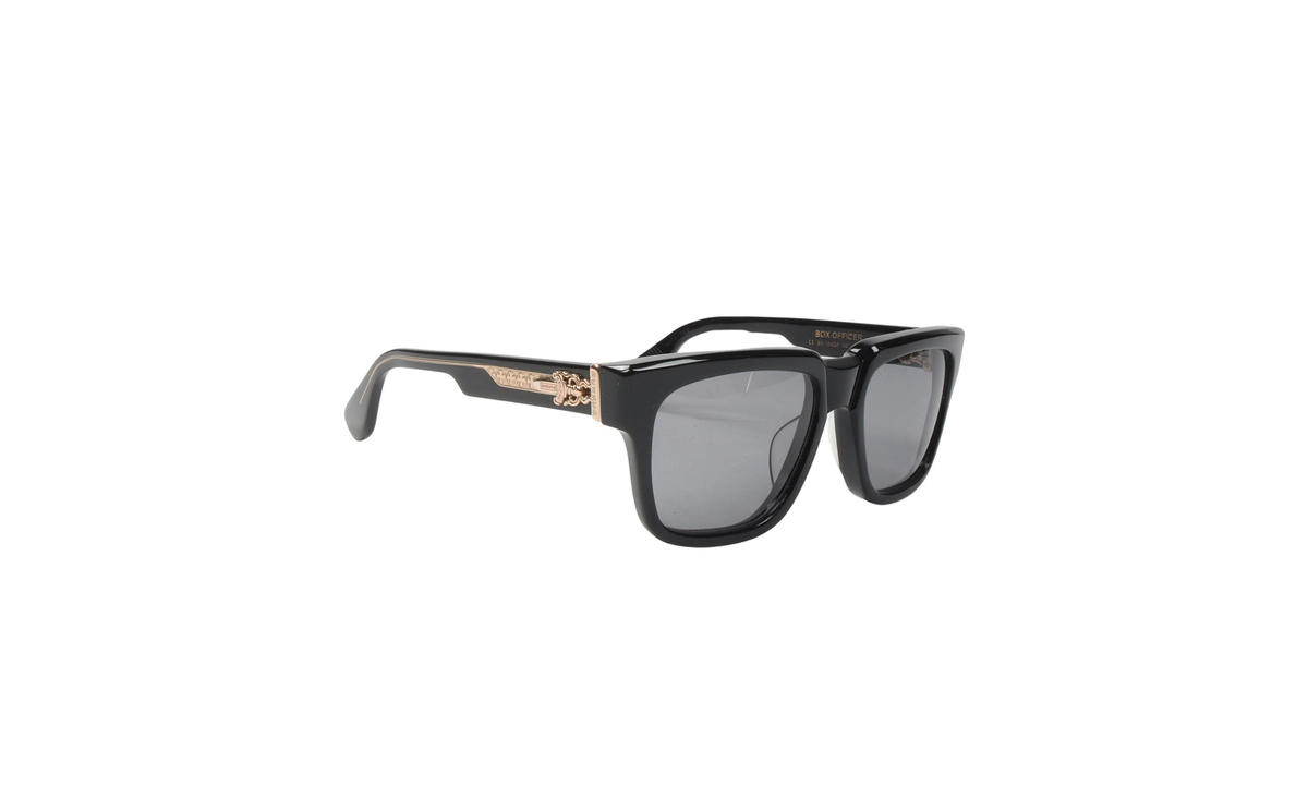 Box Officer Sunglasses 18K Gold Plated - Black CHRM0407