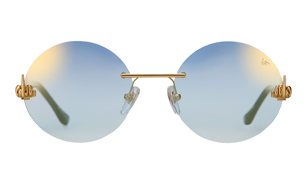 508 Rimless Drill Mount F.U. Edition 24KT Yellow Gold / Black / Flash Grail DMMF2 0004 9B2