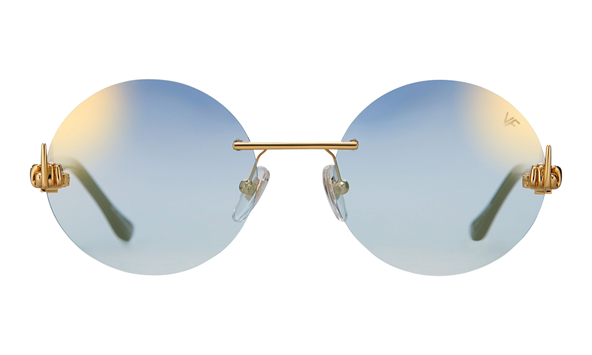 508 Rimless Drill Mount F.U. Edition 24KT Yellow Gold / Black / Flash Grail DMMF2 0004 9B2