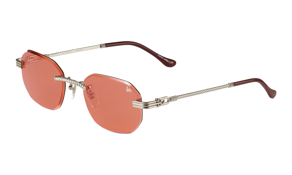 Hustler Rimless Drill Mount 24KT White Gold / Blood Orange DMHU2 0048 44C5