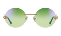 508 Rimless Drill Mount F.U. Edition 24KT Yellow Gold / Black / Powder Green Flash Purple DMMF2 0006 16T4