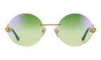 508 Rimless Drill Mount F.U. Edition 24KT Yellow Gold / Black / Powder Green Flash Purple DMMF2 0006 16T4