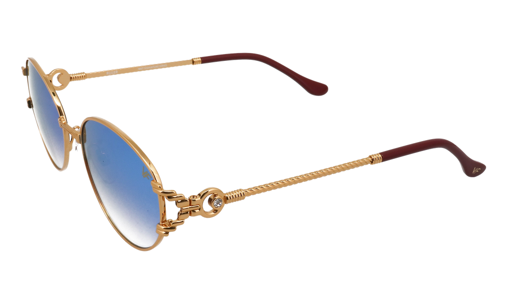 Ruler 18KT Yellow Gold / Electric Blue Peach Multiflash Gradient VFRU2 0003 53A8