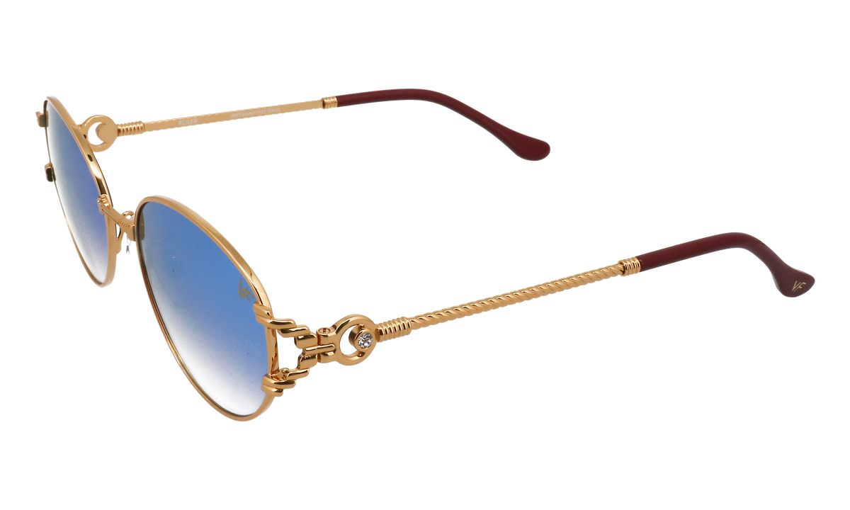 Ruler 18KT Yellow Gold / Electric Blue Peach Multiflash Gradient VFRU2 0003 53A8