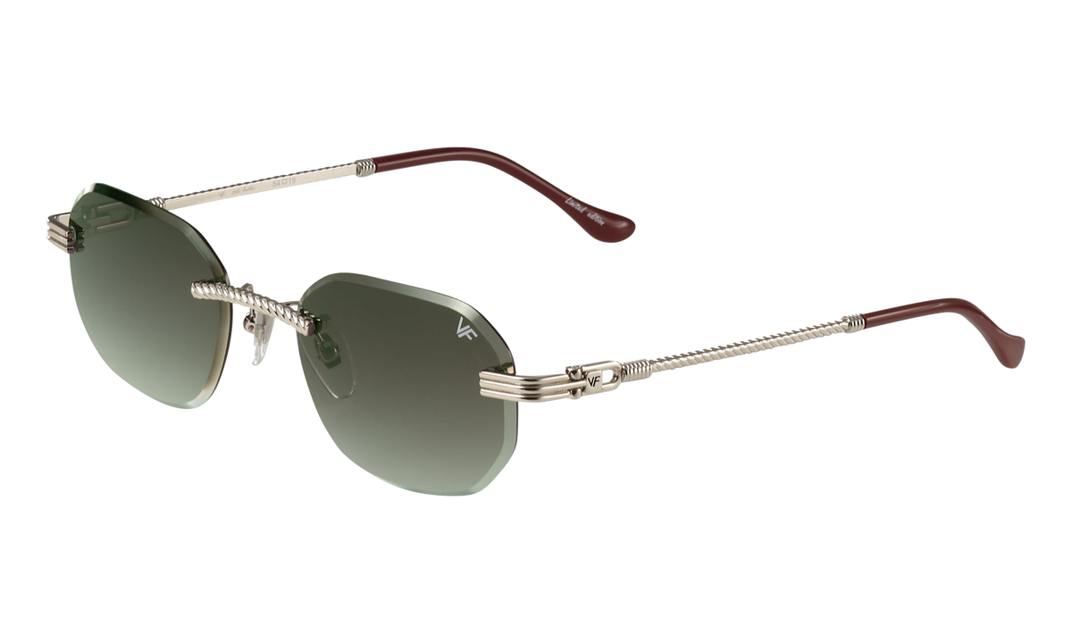 Hustler Rimless Drill Mount 24KT White Gold / Gray Gradient DMHU2 0044 43A1