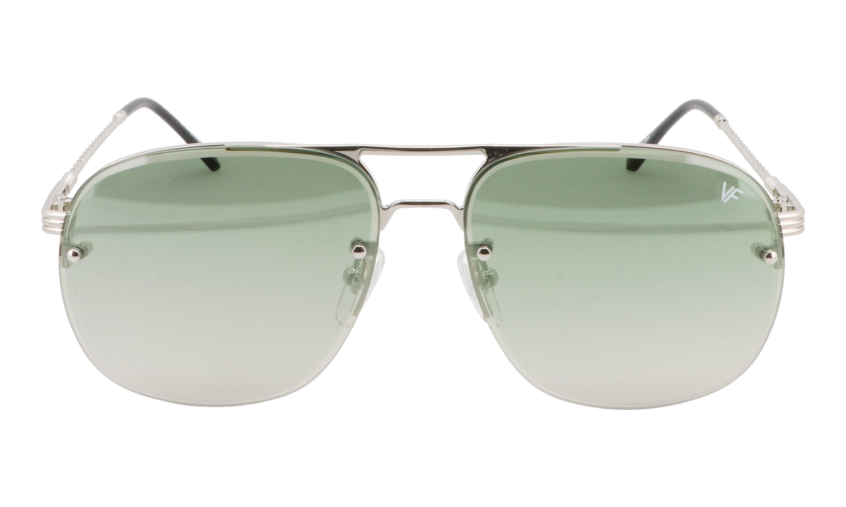 Snatch Bevel Rimless Drill Mount 18KT White Gold / Pastel Green Gradient Flash Silver DMSN2 0007 48D3