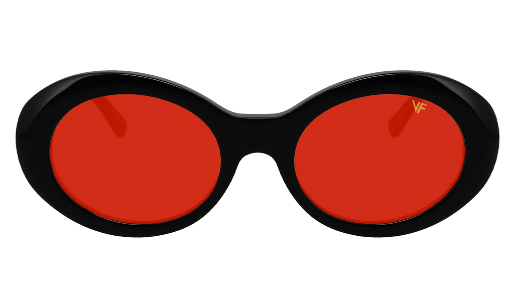 Cobain Acetate Glossy Black / Red Solid MPCB2 0009 20T5