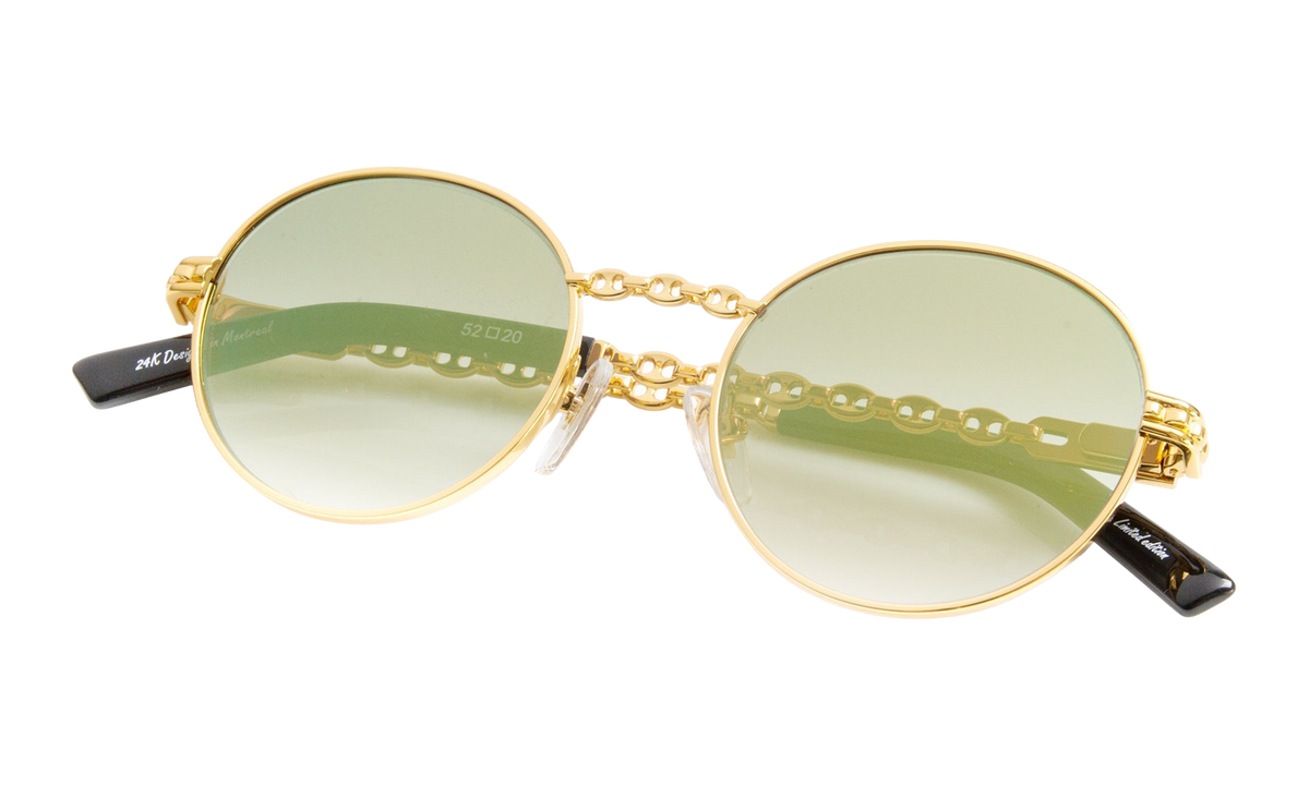 508 Mariner 24KT Yellow Gold / Moss Green Gradient Flash Gold MN582 0004 19D2