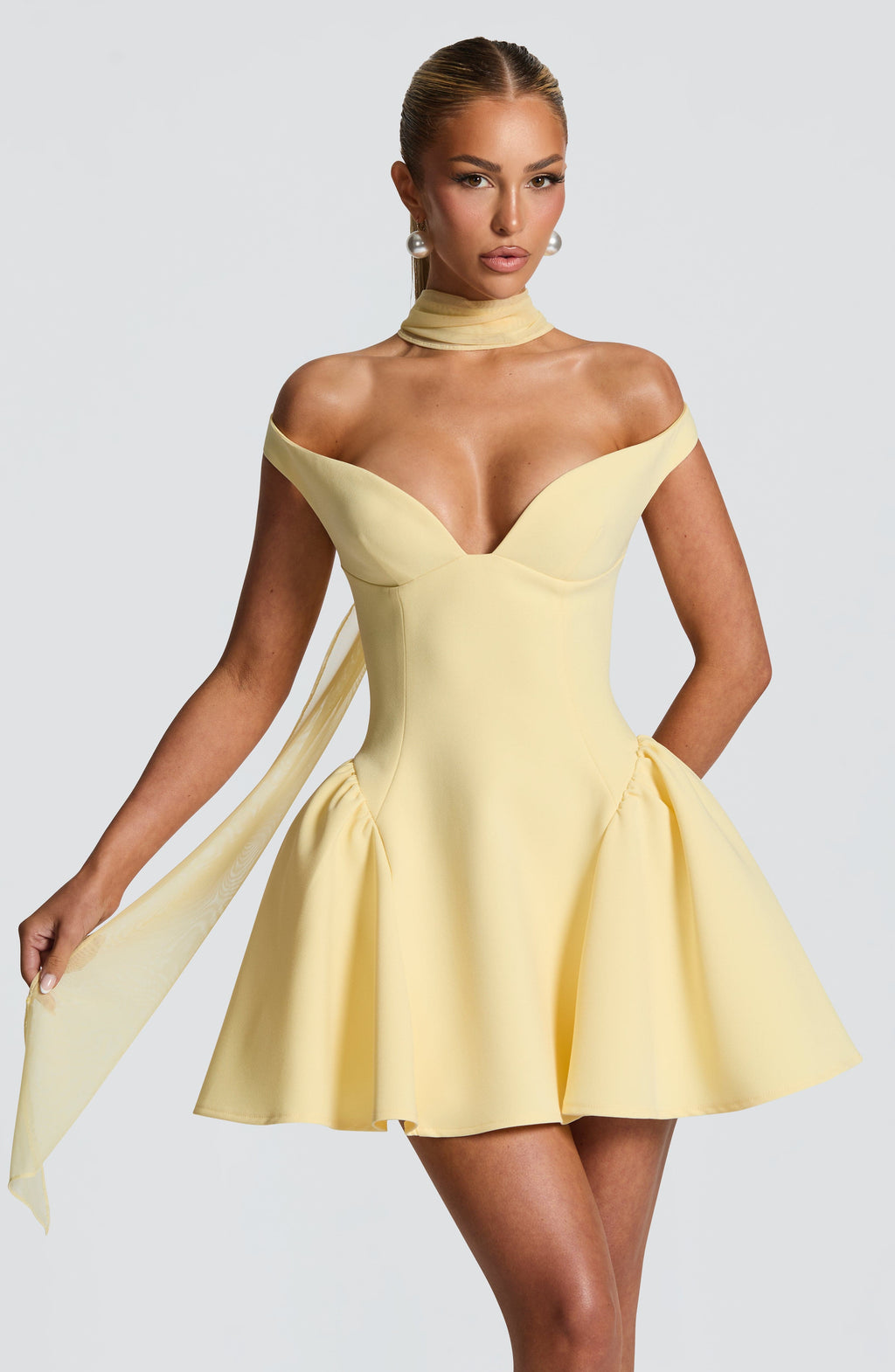 Marla Mini Dress - Lemon