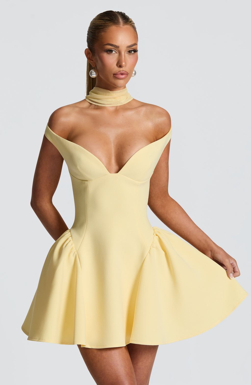 Marla Mini Dress - Lemon