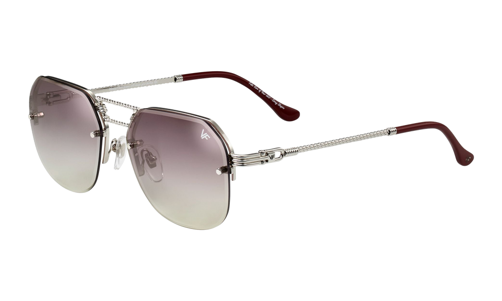 CEO Bevel Rimless Drill Mount 18KT White Gold / Pastel Mauve Flash Silver DMCE2 0009 48B4