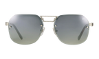 CEO Bevel Rimless Drill Mount 18KT White Gold / Pastel Gray Gradient Flash Silver DMCE2 0007 48B1