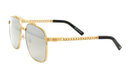XL Cuban Link Edition 24KT Yellow Gold / Dark Gray Gradient Mirror Flash Silver CLXL2 0001 16D3