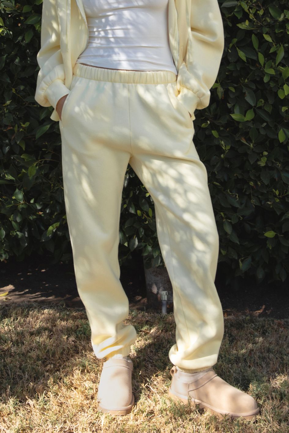 DOVE Plush Fleece High Waist Sweatpants