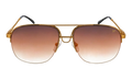 Collins Half Rim 24KT Yellow Gold / Brown Triple Gradient MPCL2 0002 54T5