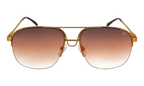 Collins Half Rim 24KT Yellow Gold / Brown Triple Gradient MPCL2 0002 54T5