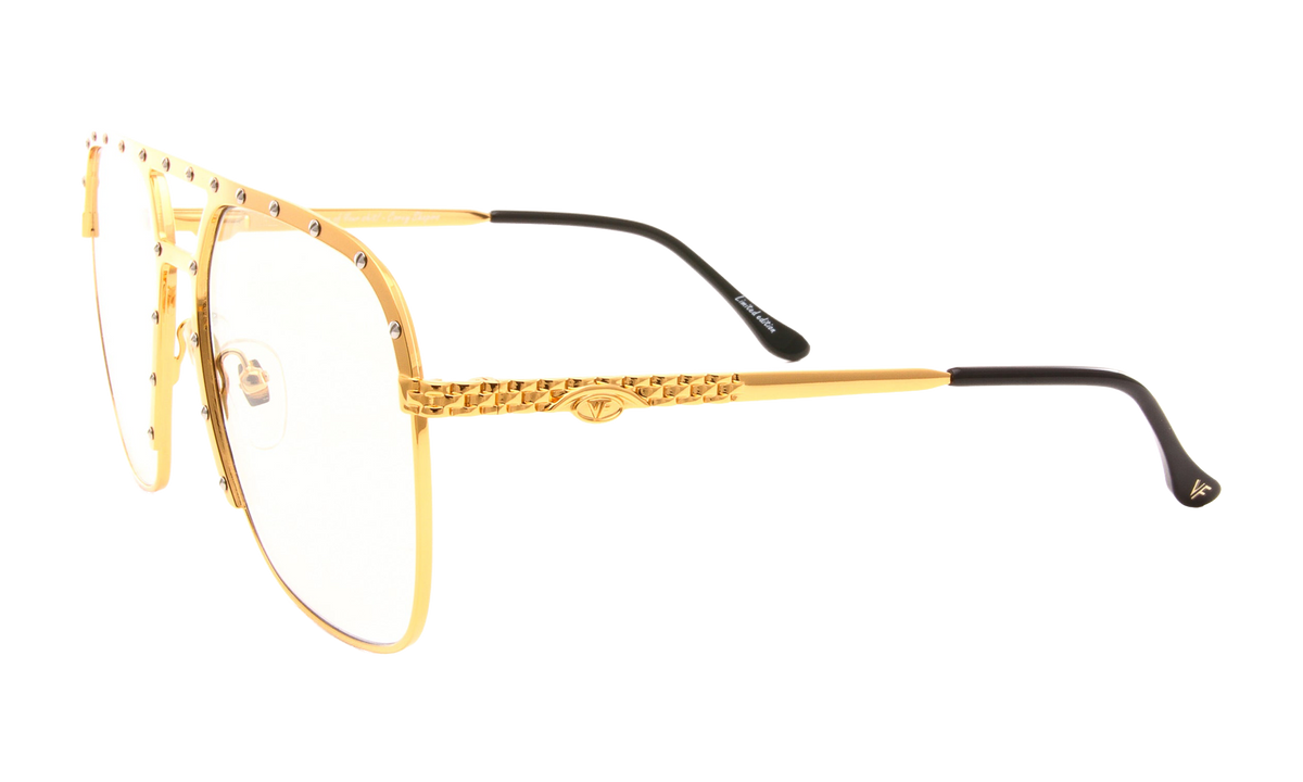 Axel 24KT Two-Tone Yellow Gold / Clear MPAX2 0002 28C4