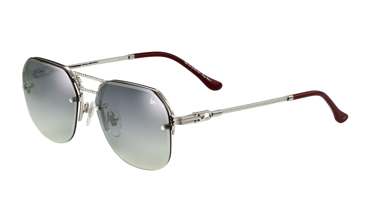 CEO Bevel Rimless Drill Mount 18KT White Gold / Pastel Gray Gradient Flash Silver DMCE2 0007 48B1