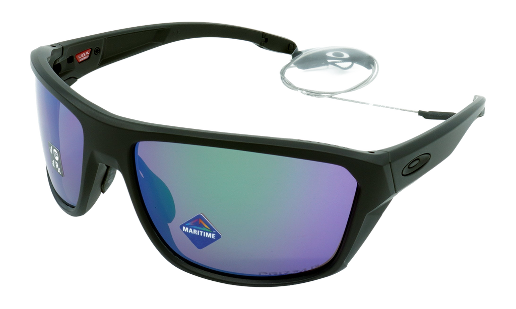 Split Shot Polarized Sunglasses Matte Black / PRIZM Maritime Polarized OO9416 11